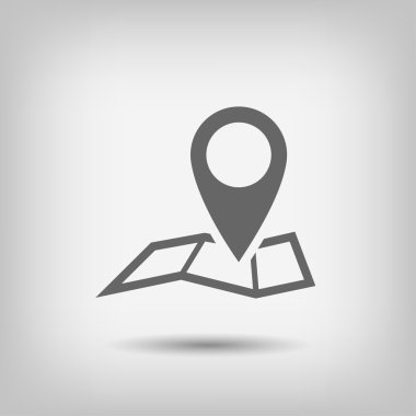 harita simgesi üzerinde toplu iğne