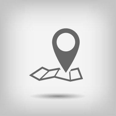 harita simgesi üzerinde toplu iğne