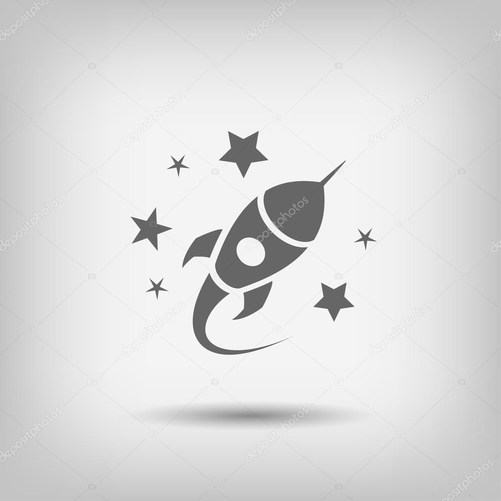Rocket icon sign