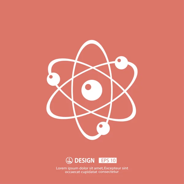 Pictograph of atom icon — Stock Vector