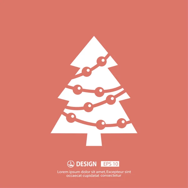 Pictograph van kerstboom — Stockvector