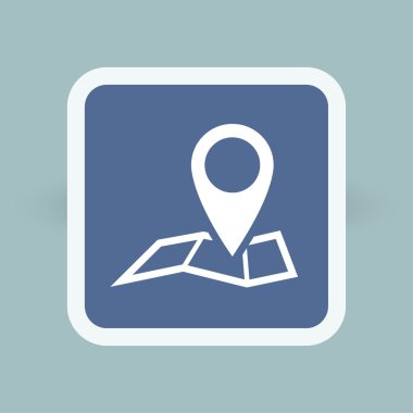 harita simgesi üzerinde toplu iğne