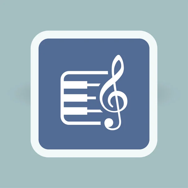 Piktogramm von Musik-Taste und Tastatur — Stockvektor