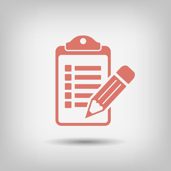 Pictograph of checklist icon