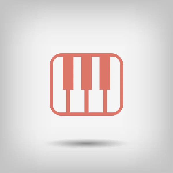 Pictogramme de l'icône du clavier de musique — Image vectorielle