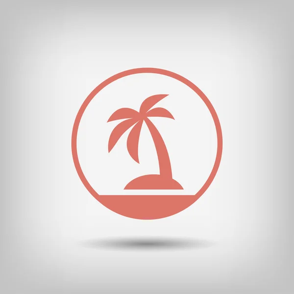 Pictografía del icono de la isla — Vector de stock