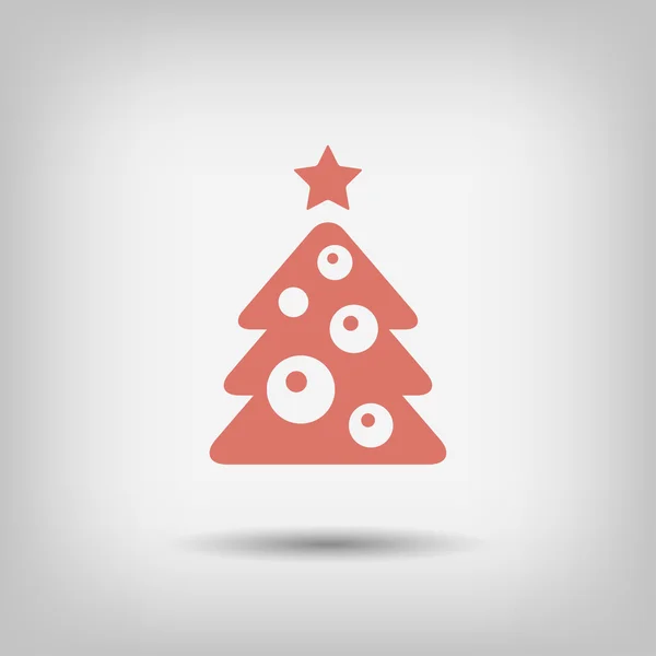 Pictograph van kerstboom — Stockvector