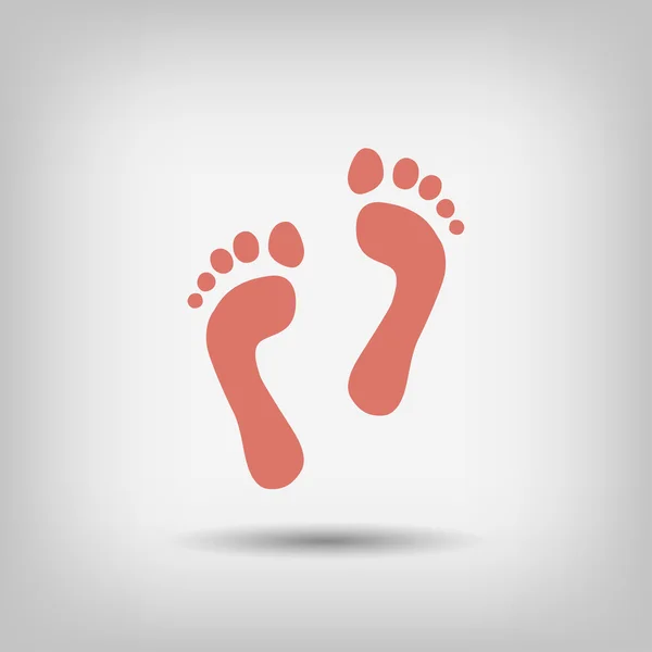 Pictograph of footprints icon — Stock Vector