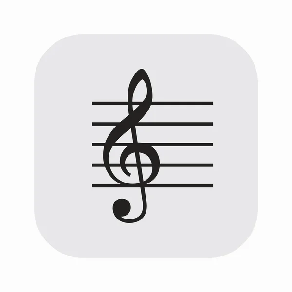 Pictogramme de la clé de musique — Image vectorielle