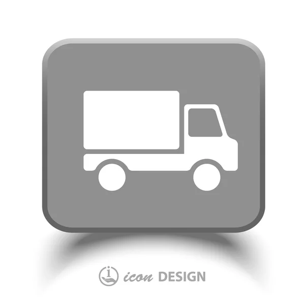 Pictograph ikon truk - Stok Vektor