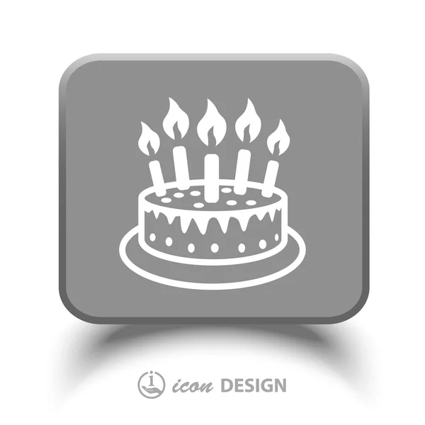 Pictograph of cake icon — Stock Vector