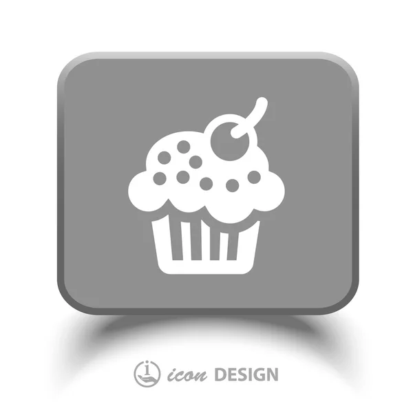 Pictografía del icono de la torta — Vector de stock