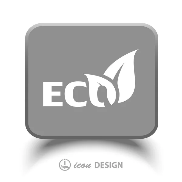 Pictograph of eco icon — Stock Vector