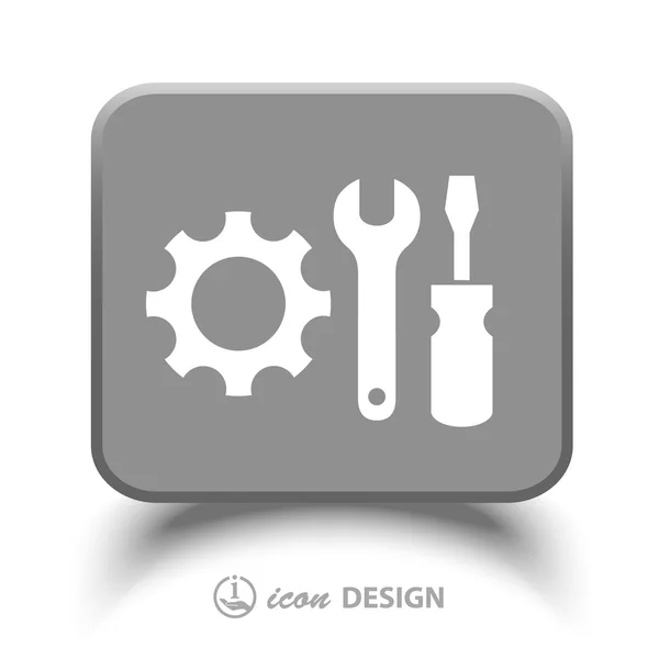 Pictograph of gear icon — Stock Vector