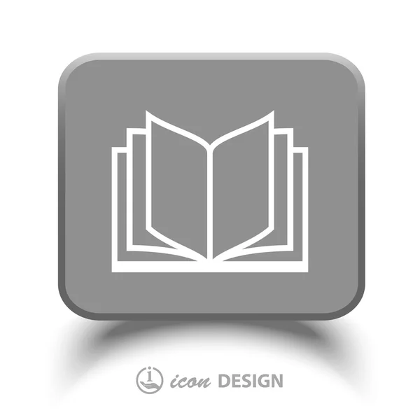 Pictografía del icono del libro — Vector de stock