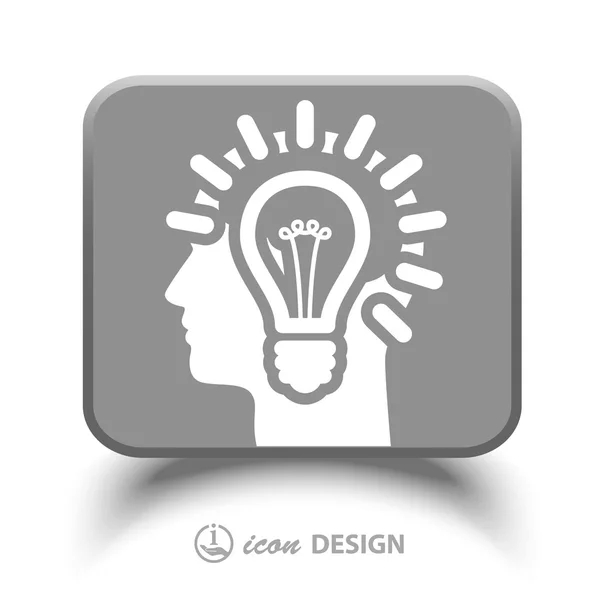 Pictogramme du concept d'ampoule — Image vectorielle