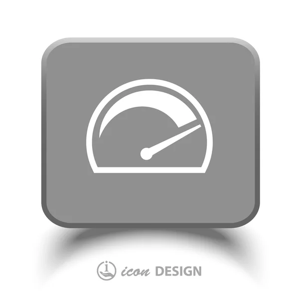 Pictograph för hastighetsmätare icon — Stock vektor