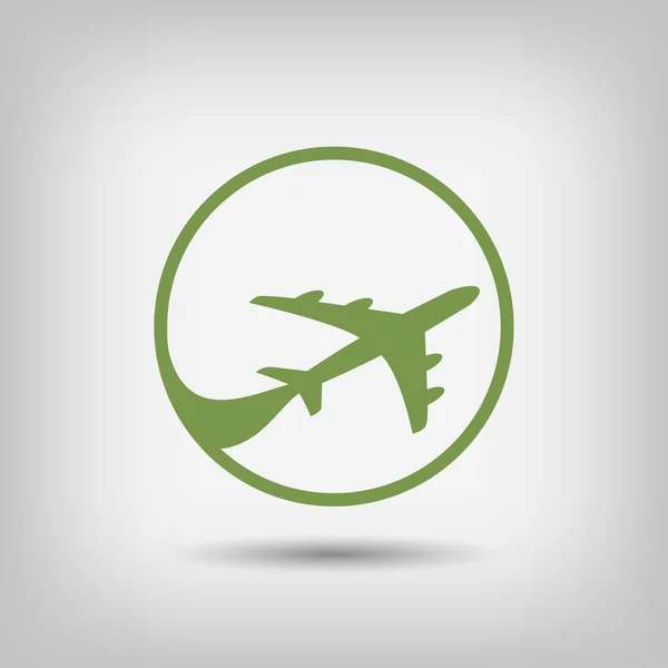 Pictograph of airplane icon — Stock Vector