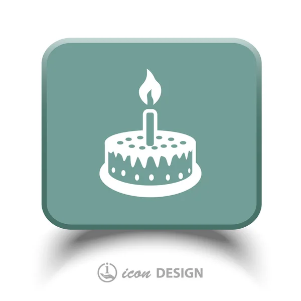 Pictograph of cake icon — Stock Vector