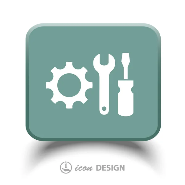 Pictograph of gear icon — Stock Vector