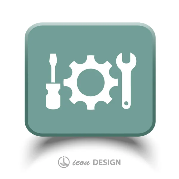 Pictograph of gear icon — Stock Vector