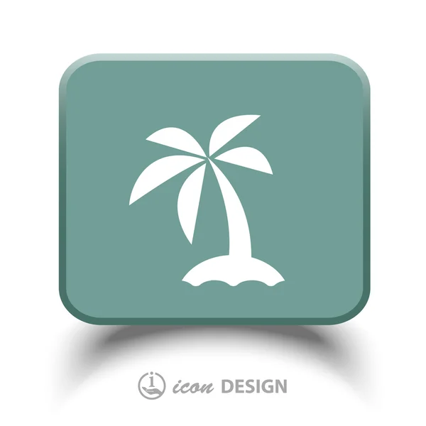 Pictograph of island icon — Stock Vector