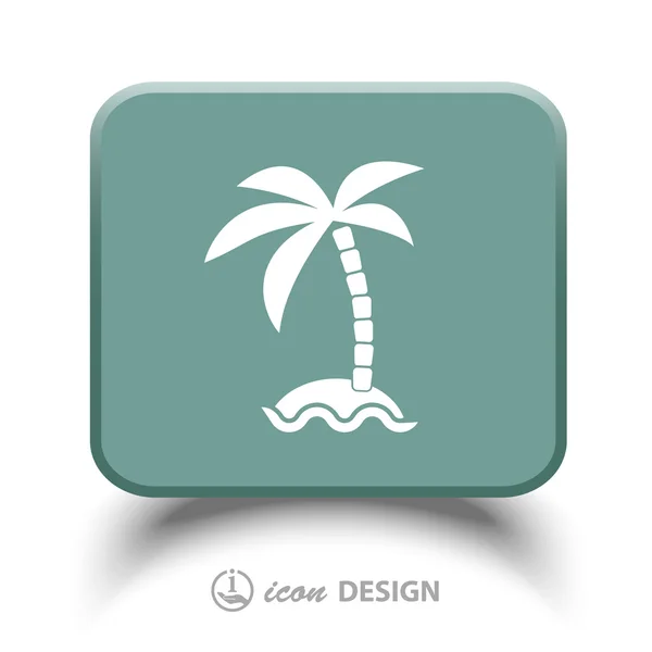 Pictograph of island icon — Stock Vector