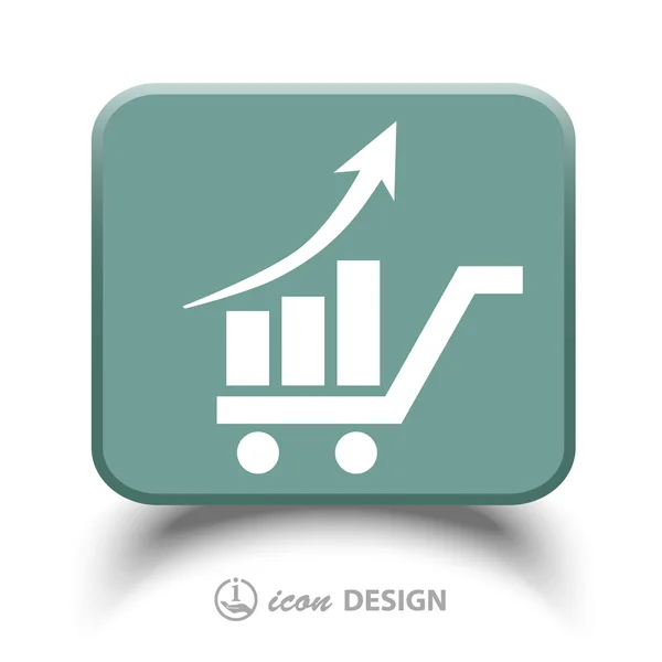 Pictograma do ícone gráfico — Vetor de Stock