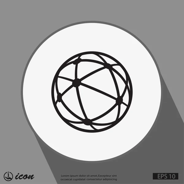 Pictograph van wereldbol icoon — Stockvector