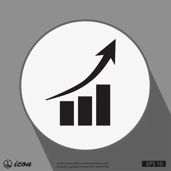 Pictograma do ícone gráfico —  Vetores de Stock