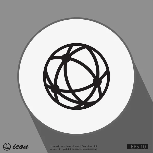 Pictograph van wereldbol icoon — Stockvector