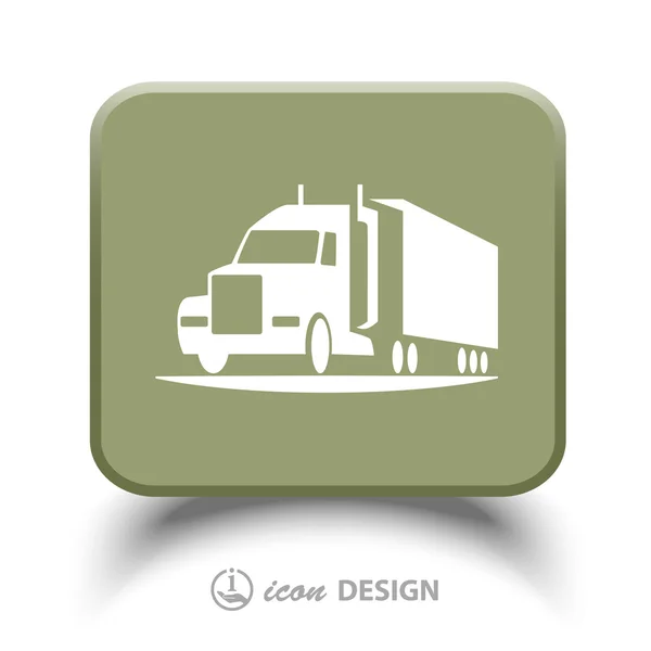 Pictograph of truck icon — Stock Vector