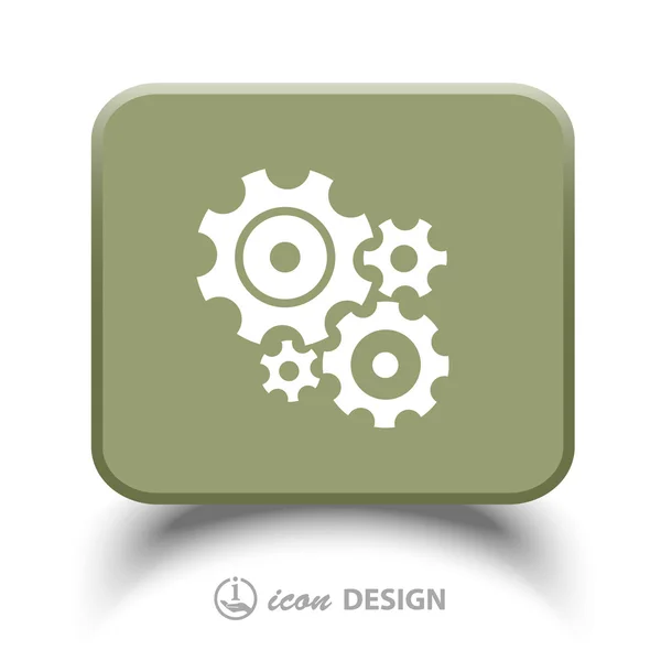 Pictograph of gear icon — Stock Vector