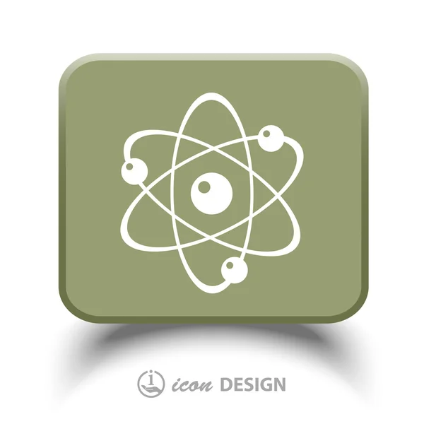 Pictograph of atom icon — Stock Vector