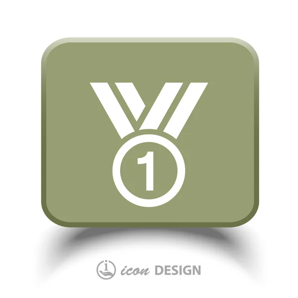 Pictograph av award badge — Stock vektor