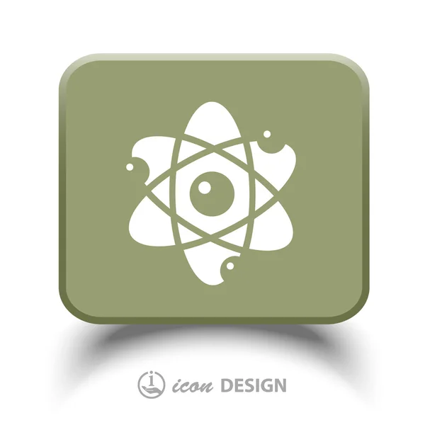 Pictograph of atom icon — Stock Vector