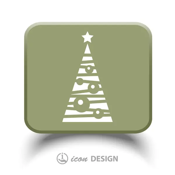 Pictograph of christmas tree — Stock Vector