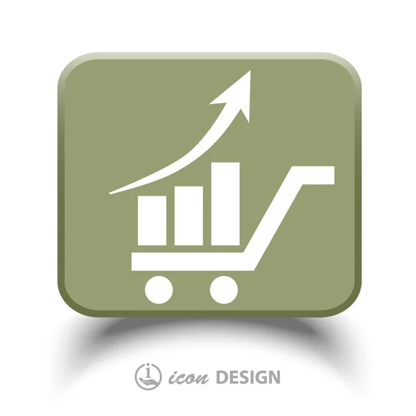 Pictograma do ícone gráfico — Vetor de Stock