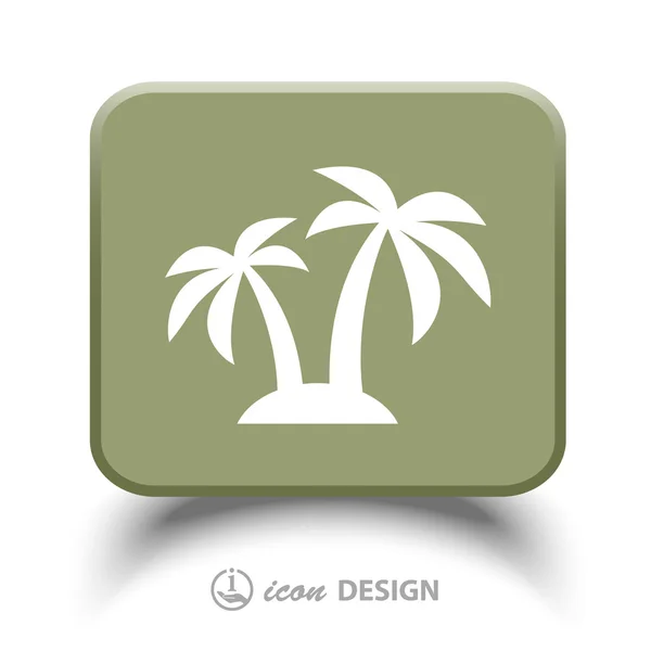 Pictograph av ön ikon — Stock vektor