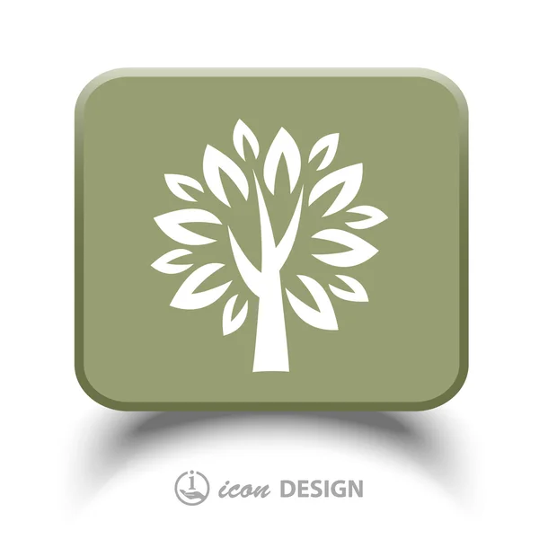 Pictograph of tree icon — Stock Vector