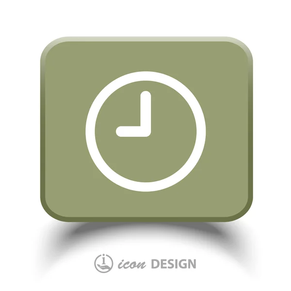 Pictografía del icono del reloj — Vector de stock