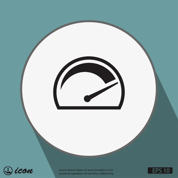 Pictograph van snelheidsmeter pictogram — Stockvector