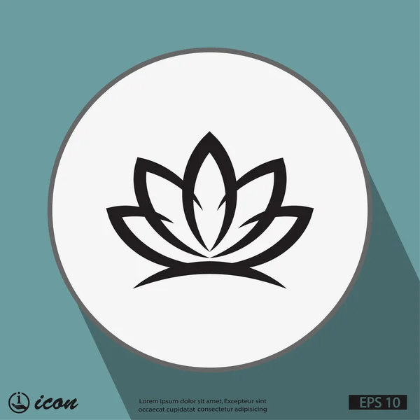 Pictograph dari ikon lotus - Stok Vektor
