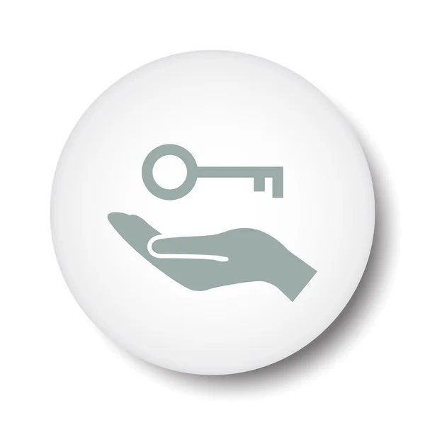 Key in hand icon — Stock Vector