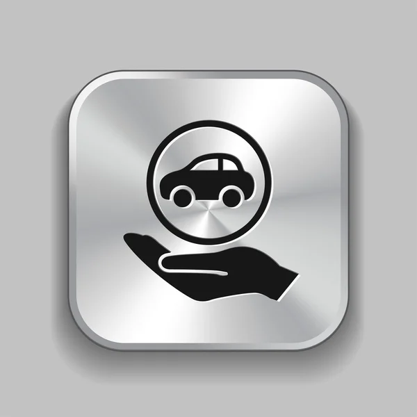Ikony Symbols samochodu w ręce — Wektor stockowy