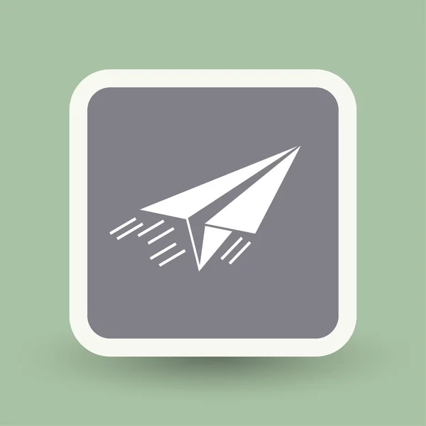 Piktogramm eines Papierflugzeugs — Stockvektor