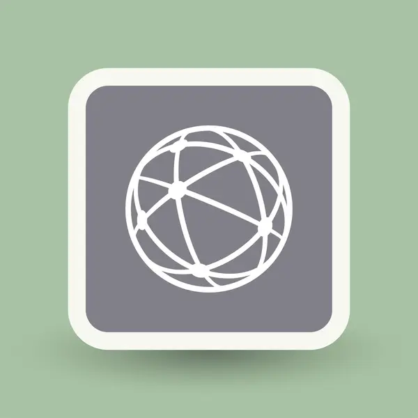 Pittogramma dell'icona del globo — Vettoriale Stock