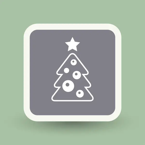 Pictograph van kerstboom — Stockvector