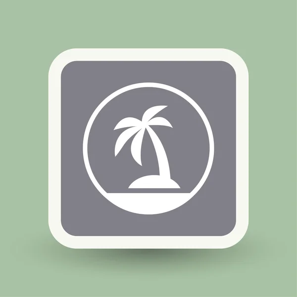 Pictograph of island icon — Stock Vector