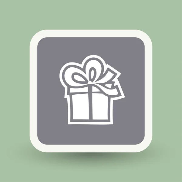 Pictografía del icono del regalo — Vector de stock